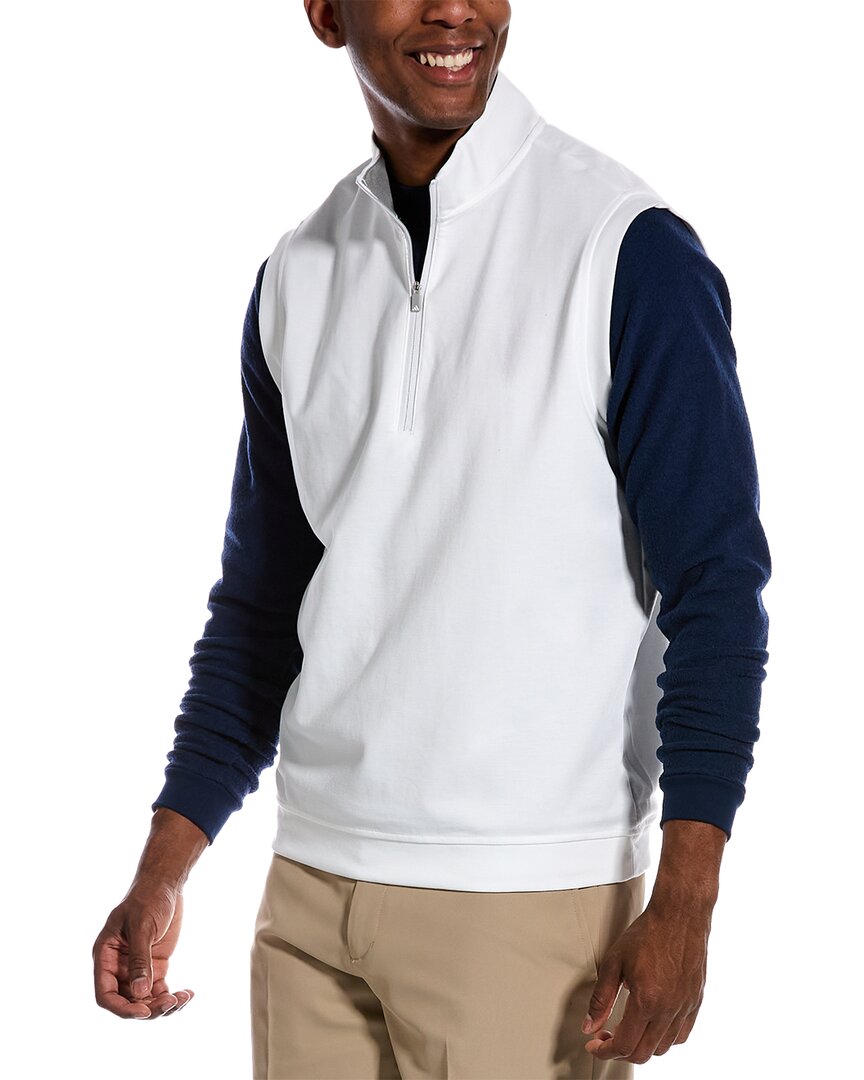 Adidas Golf Elevated 1/4-zip Vest In White