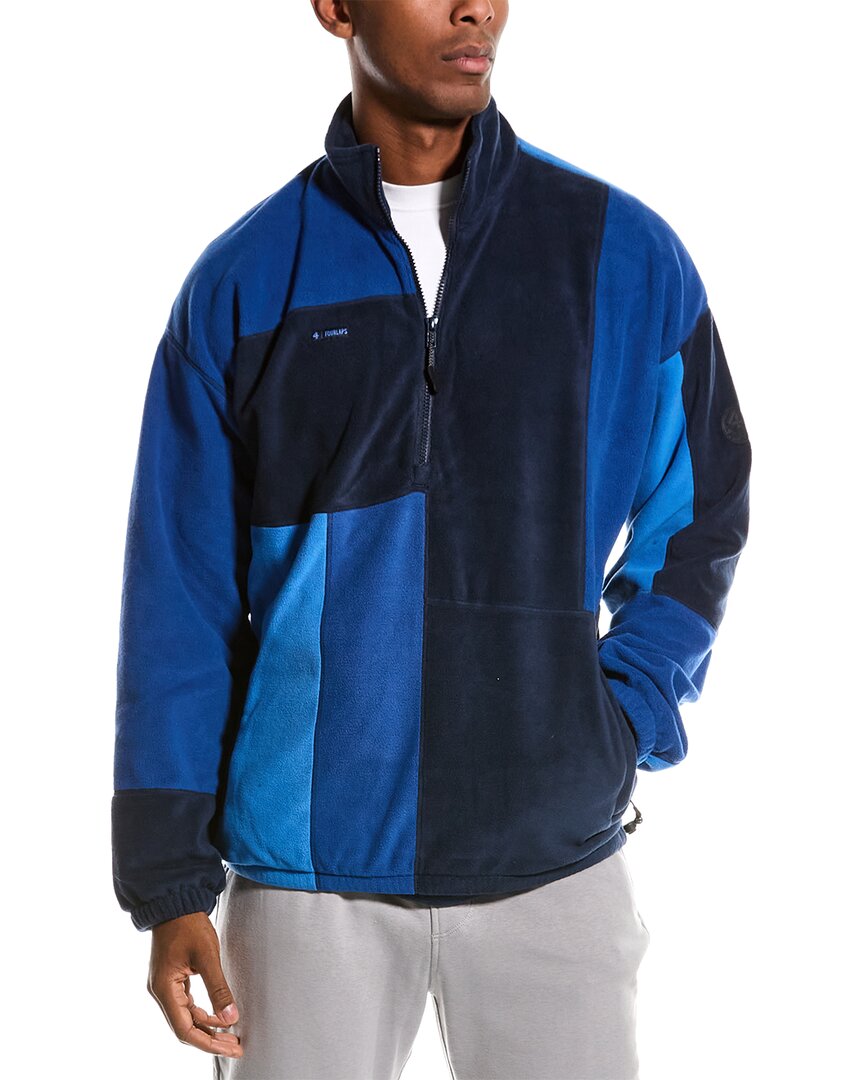 Shop Fourlaps Blitz 1/2-zip Sweatshirt In Blue