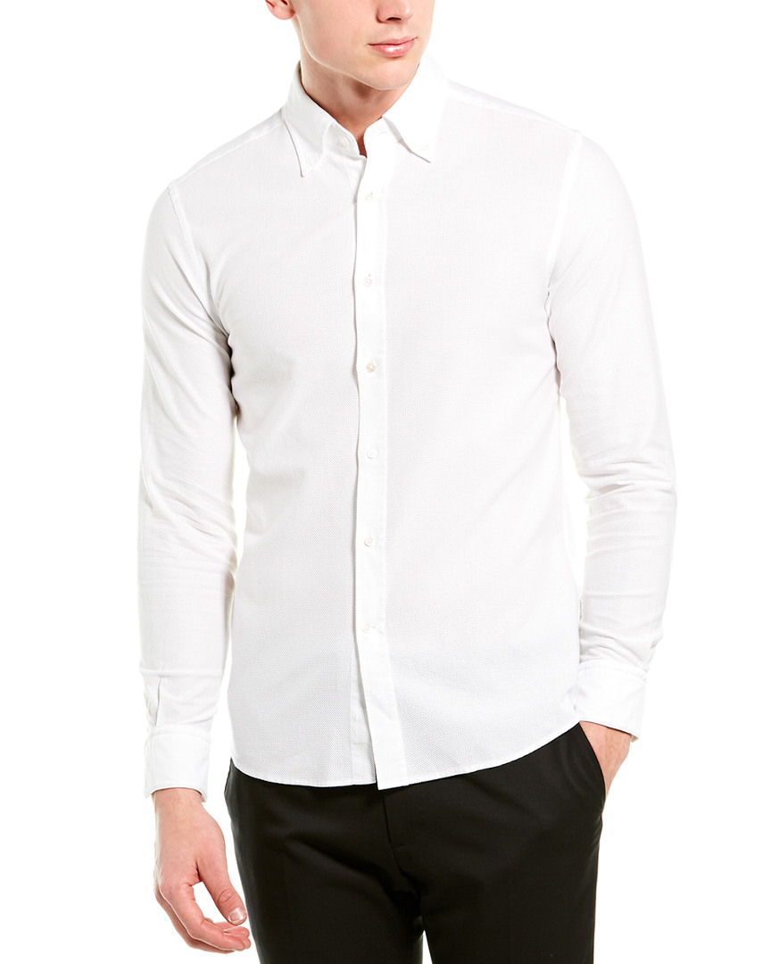 Reiss Holiday Air Texture Regular Fit Woven Shirt Men's White L | eBay