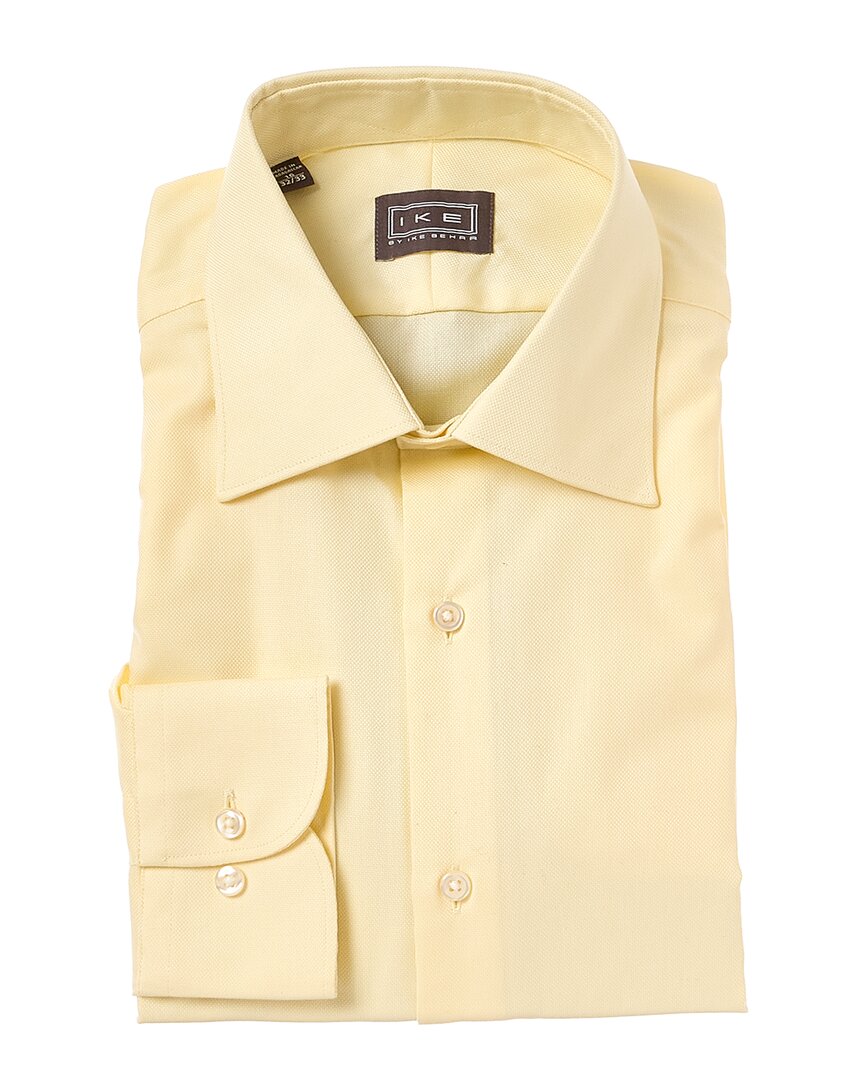 Shop Ike Behar Dress Shirt In Yellow