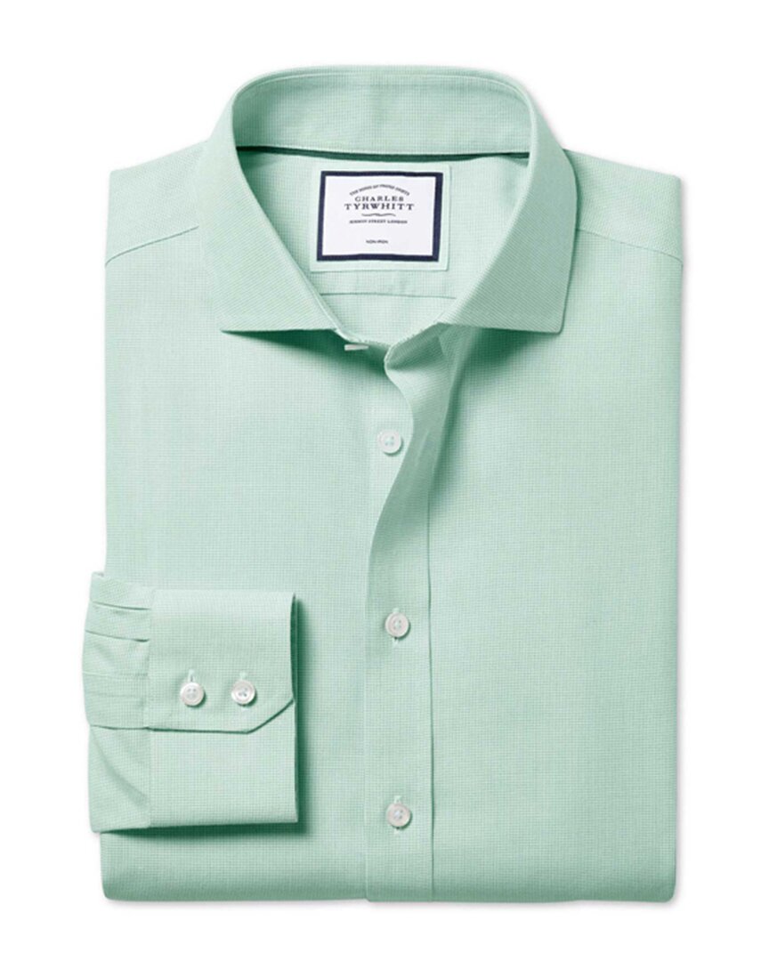 Shop Charles Tyrwhitt Non-iron Ludgate Weave Cutaway Extra Slim Fit Shirt