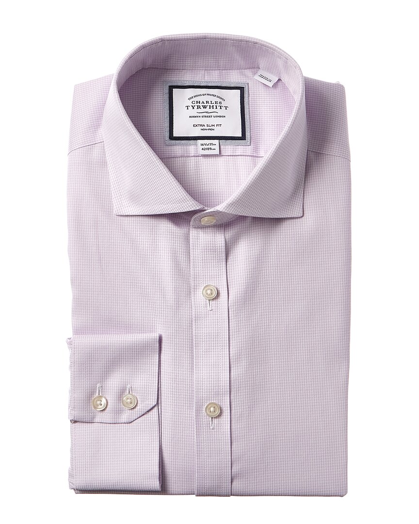 Shop Charles Tyrwhitt Non-iron Twill Micro Check Shirt