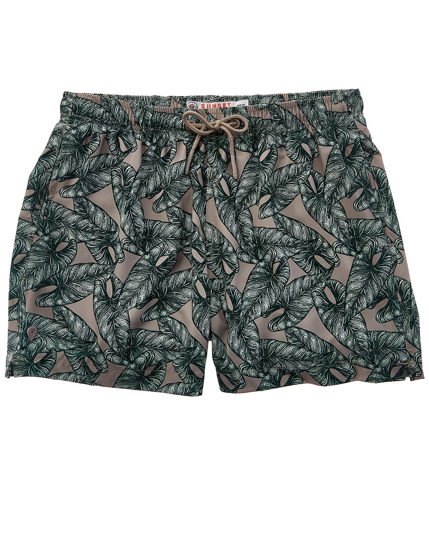 SUNSET AND VINE SUNSET AND VINE ADONIS STRETCH WOVEN PRINT SWIM TRUNK
