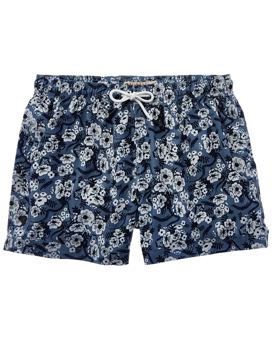 Shop Sunset And Vine Microfiber Woven Printed Swim Trunk