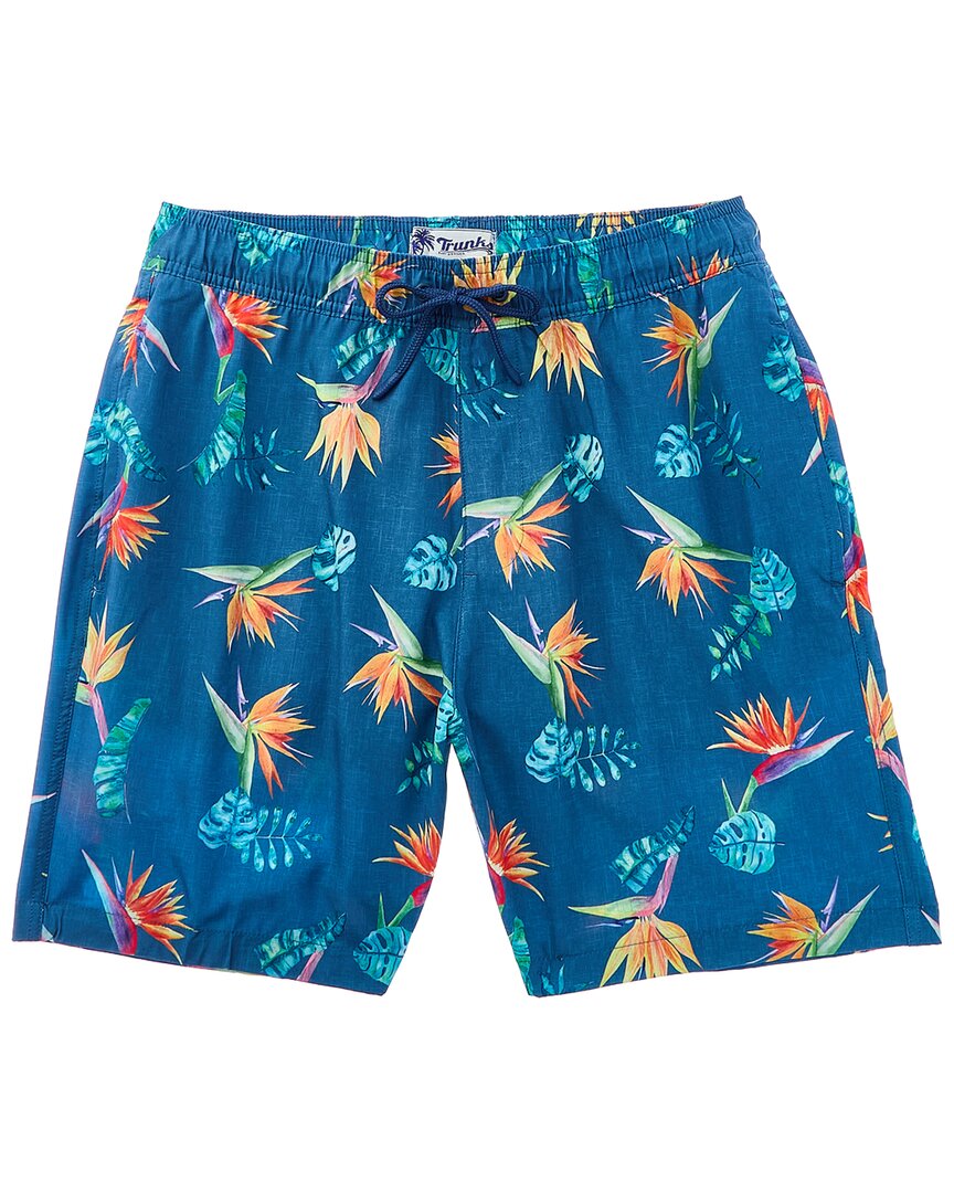 Shop Trunks Surf & Swim Co. Comfort-lined Swim Short In Blue