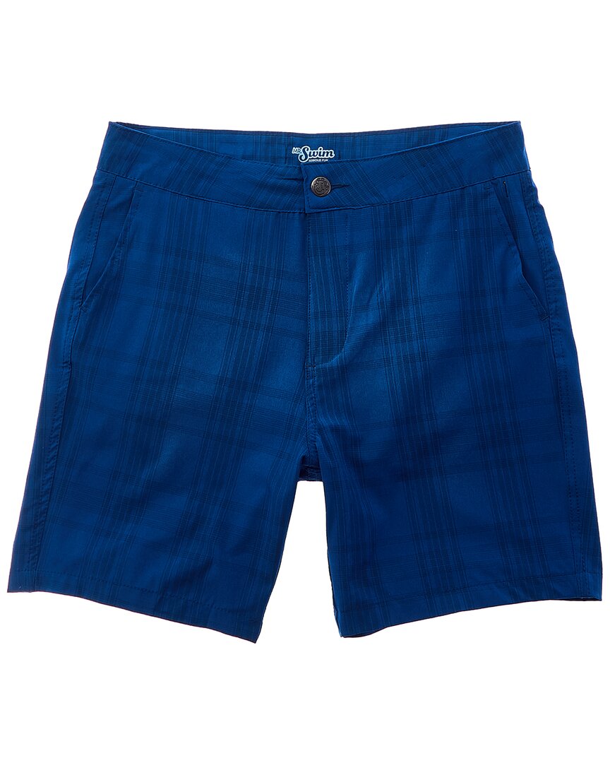 Shop Mr.swim Tonal Hybrid Short In Blue