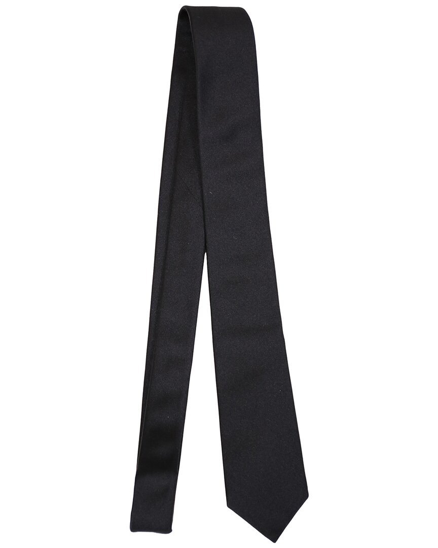 Saint Laurent Plain Neck Tie (authentic Pre-loved) In Brown