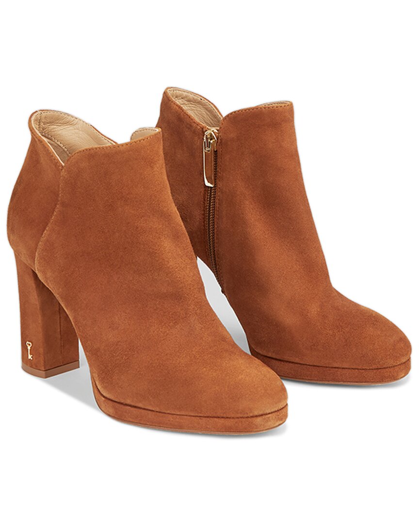 Lk Bennett Sierra Brandy Suede Ankle Boot