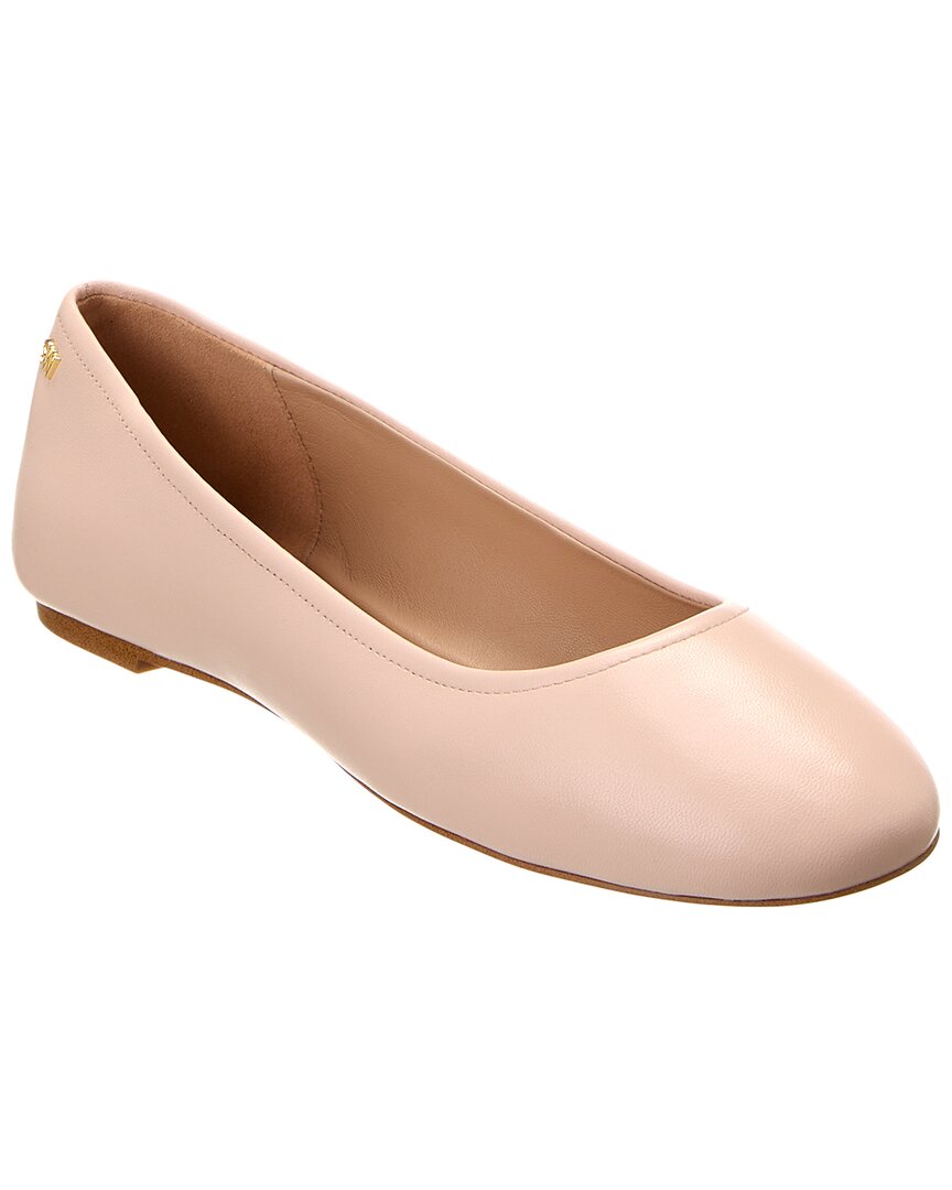 Stuart Weitzman Nadine Leather Flat In Pink