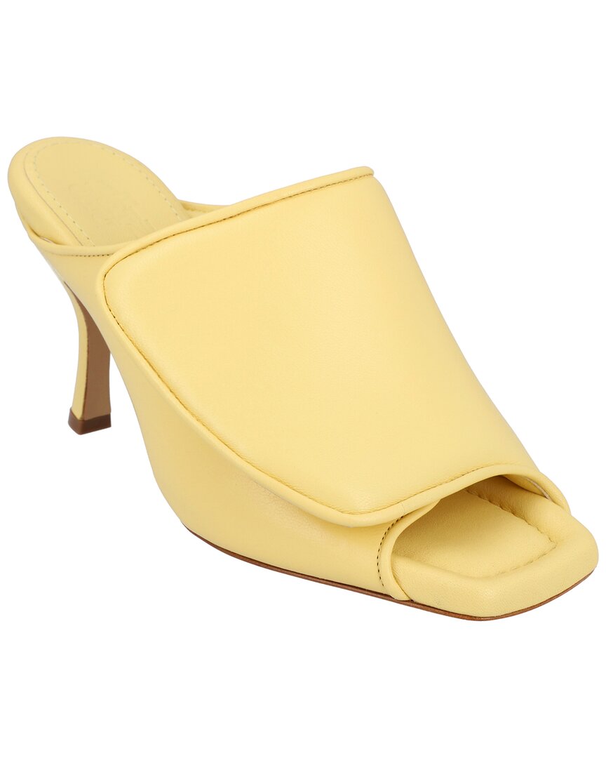 Shop Gia Borghini Couture Leather Sandal In Yellow