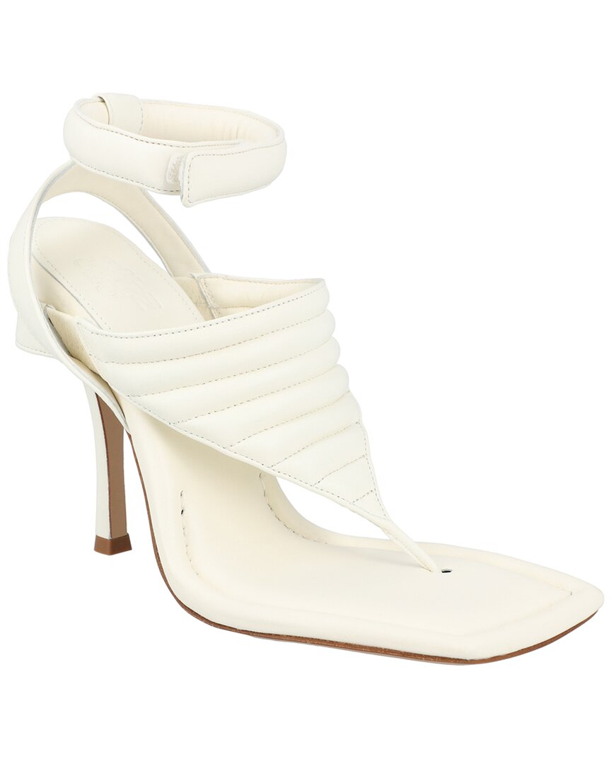 Shop Gia Borghini Couture Leather Pump In White