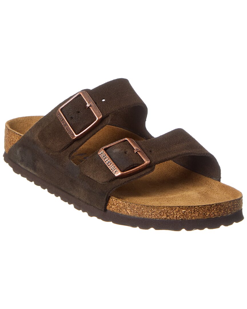 Birkenstock Flat Sole Open Toe Sandals With Adjustable Straps In Brown