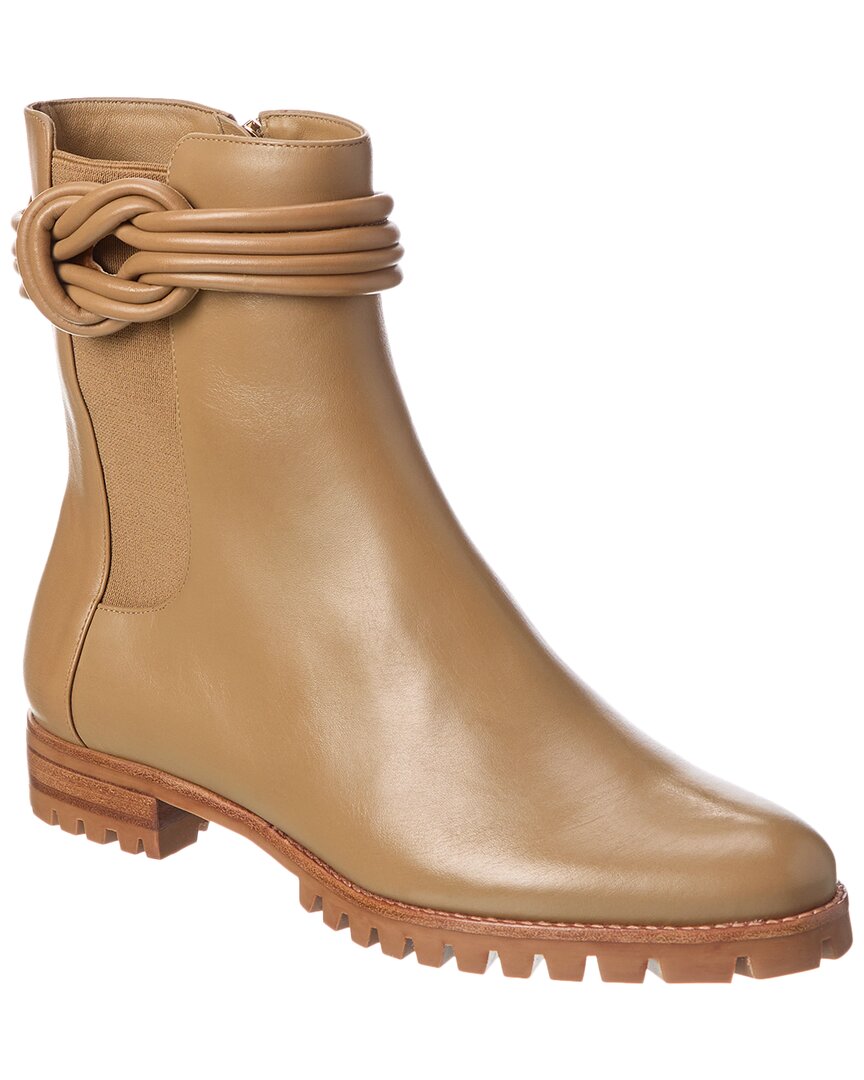 Alexandre Birman Woman Ankle Boots Khaki Size 9 Leather In Brown