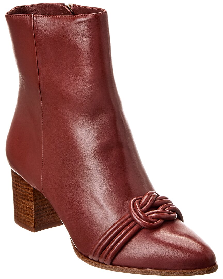 Alexandre Birman Vicky 60 Leather Bootie In Brown