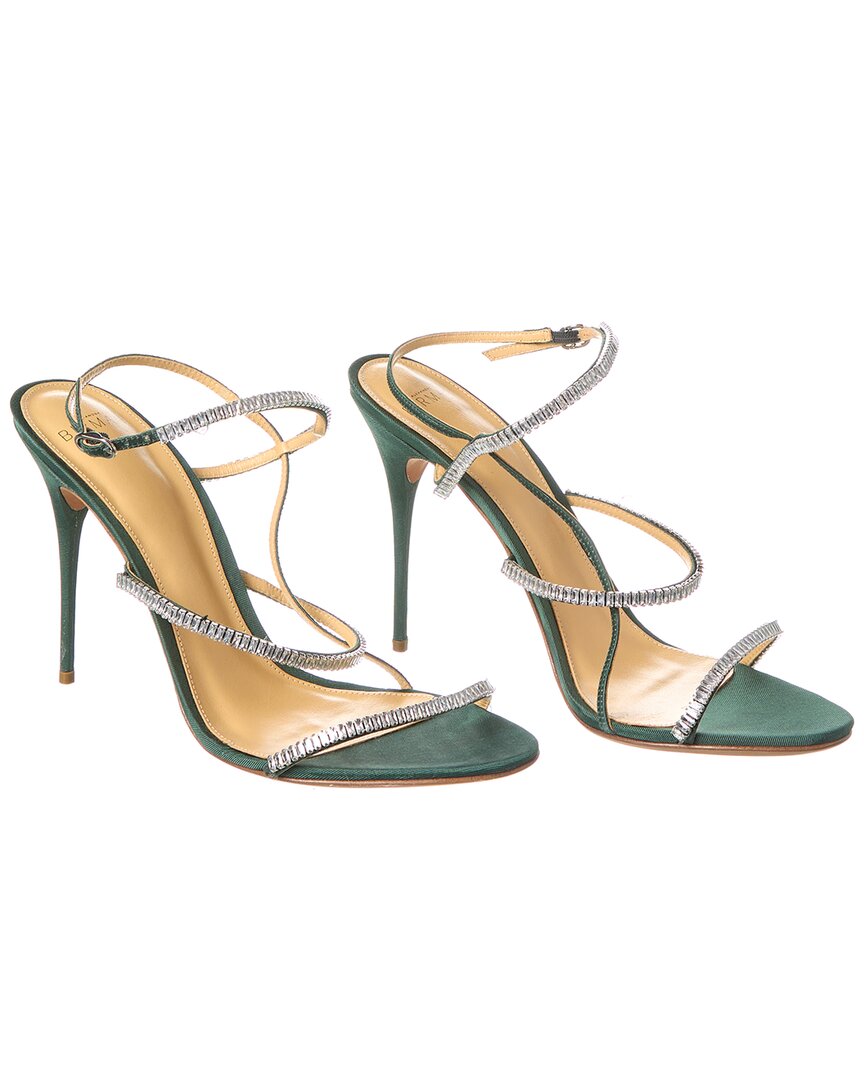 Alexandre Birman Sally 100 Crystal-embellished Faille Slingback Sandals