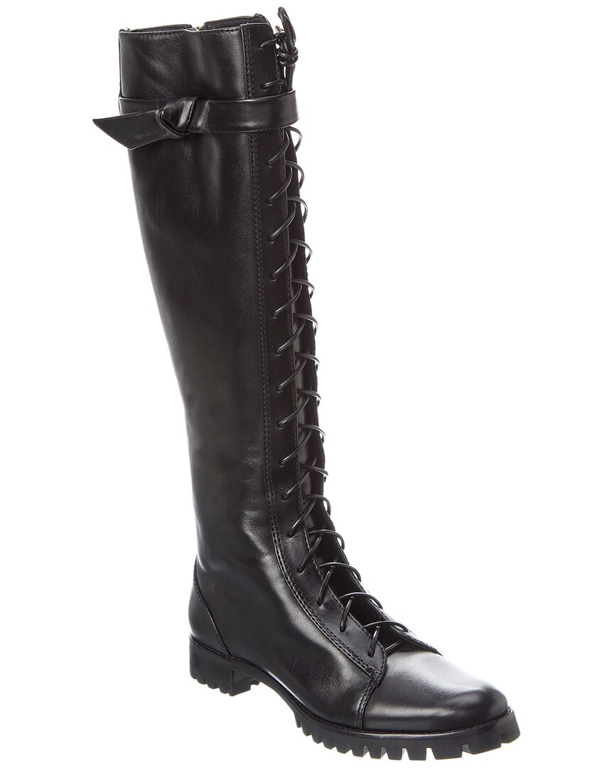 Alexandre Birman Evelyn Leather Knee-high Boots In Black