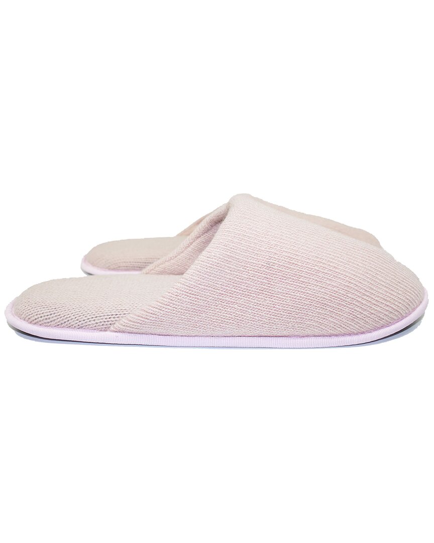 Portolano Ladies Plain Slippers In Light Pink