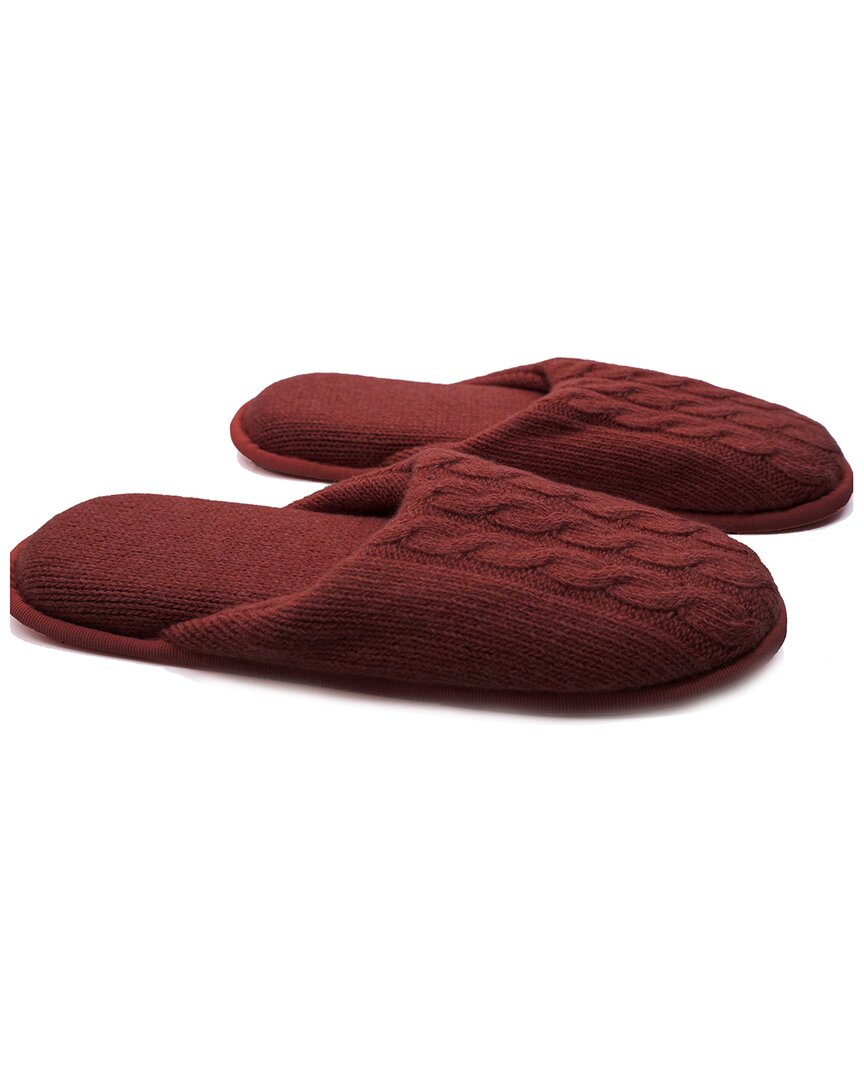 Portolano Ladies Slippers With Cables In Red