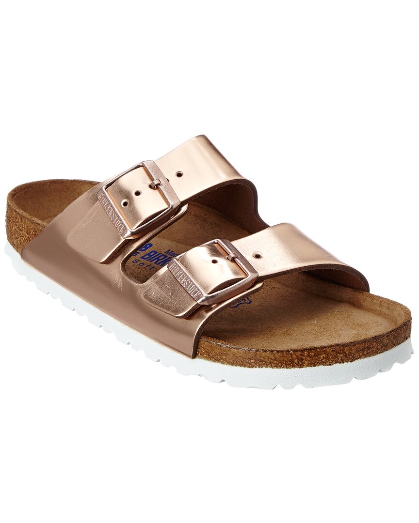 Birkenstock Arizona Soft Footbed Leather Sandal In Pink