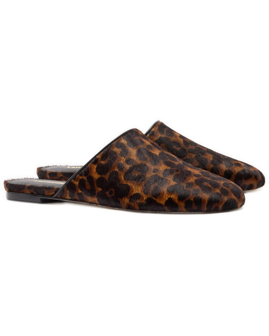 Larroude Venice Leather Flat In Sand