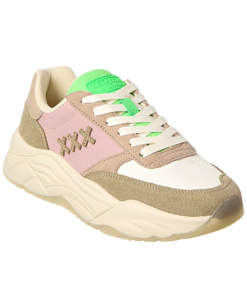 Scotch & Soda Celest Leather Sneaker In Brown