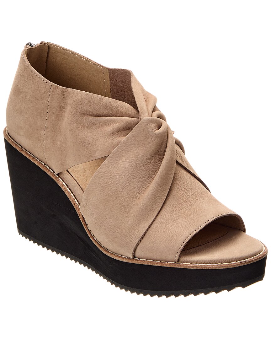 Shop Eileen Fisher Raja Leather Wedge In Brown
