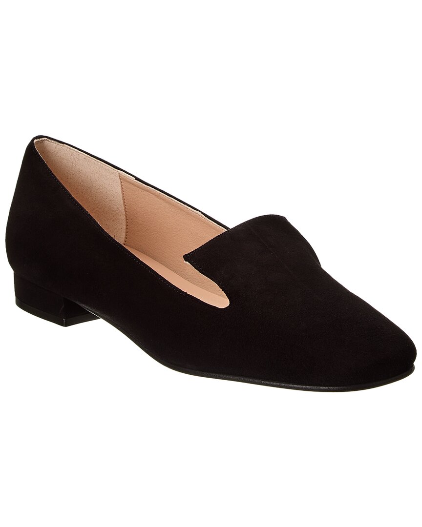 French Sole Zooey Suede Flat In Black