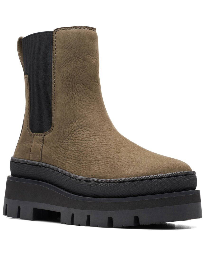 Clarks Orianna2 Top Leather Boot In Green