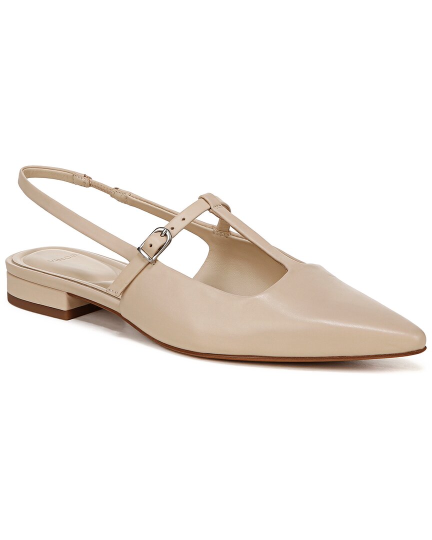 Vince Iliana Leather T-strap Ballerina Flats