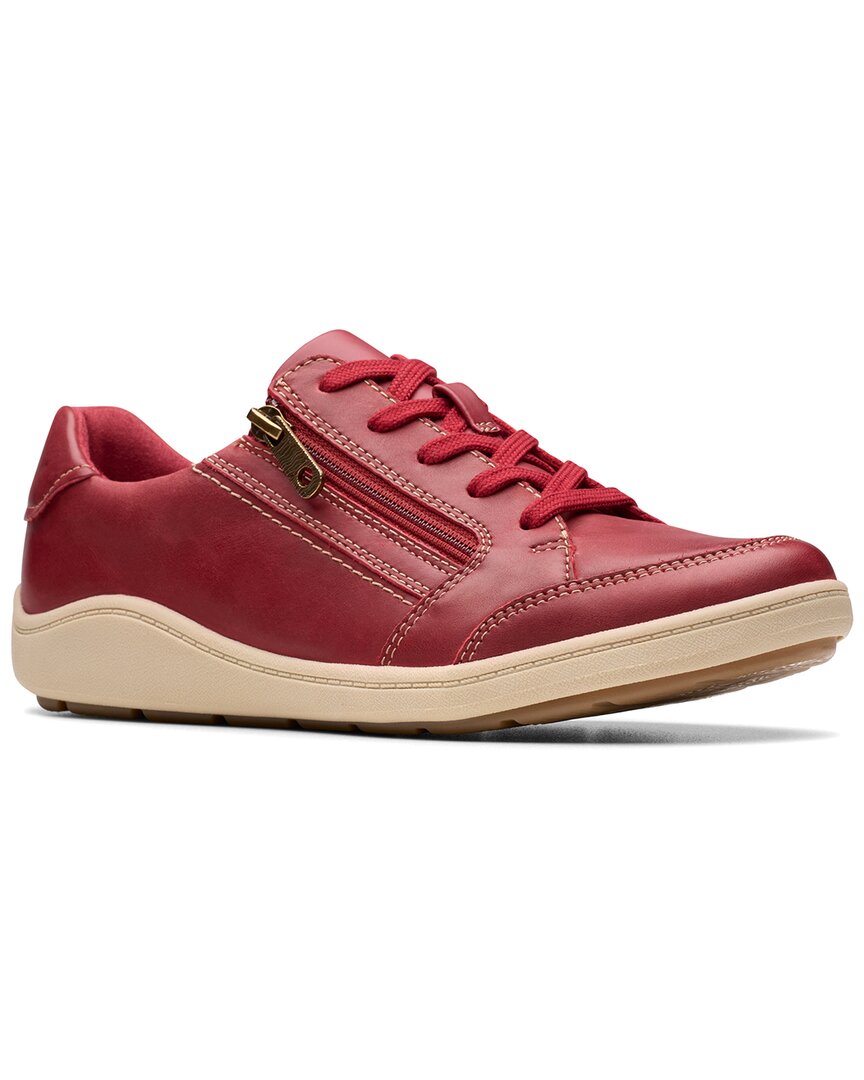 Clarks Bryianne Bayla Leather Sneaker In Red