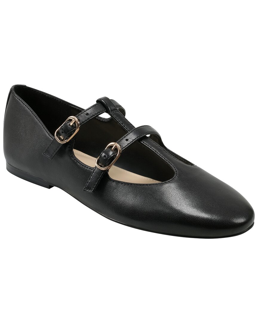 Marc Fisher Ltd Evie T-strap Flat In Black