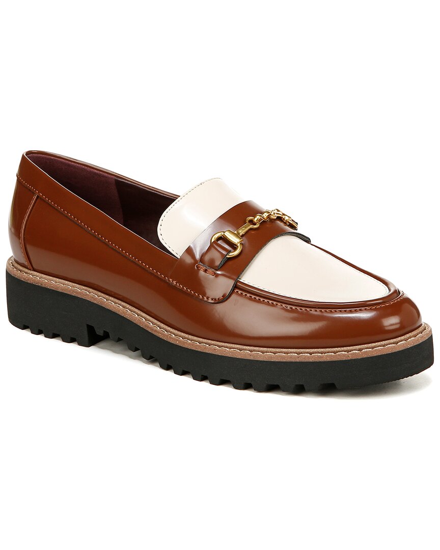Franco Sarto Colette Womens Embellished Faux Leather Loafers In Brown