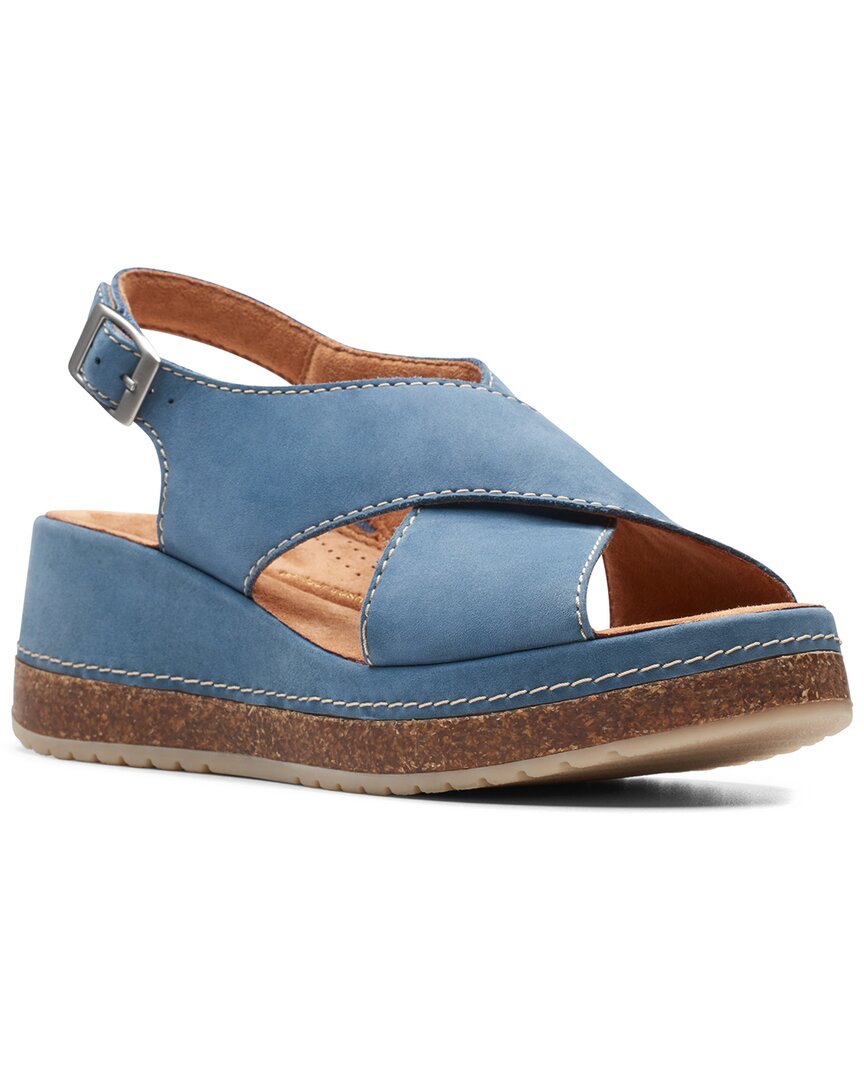 Shop Clarks Kassanda Step Nubuck Wedge Sandal