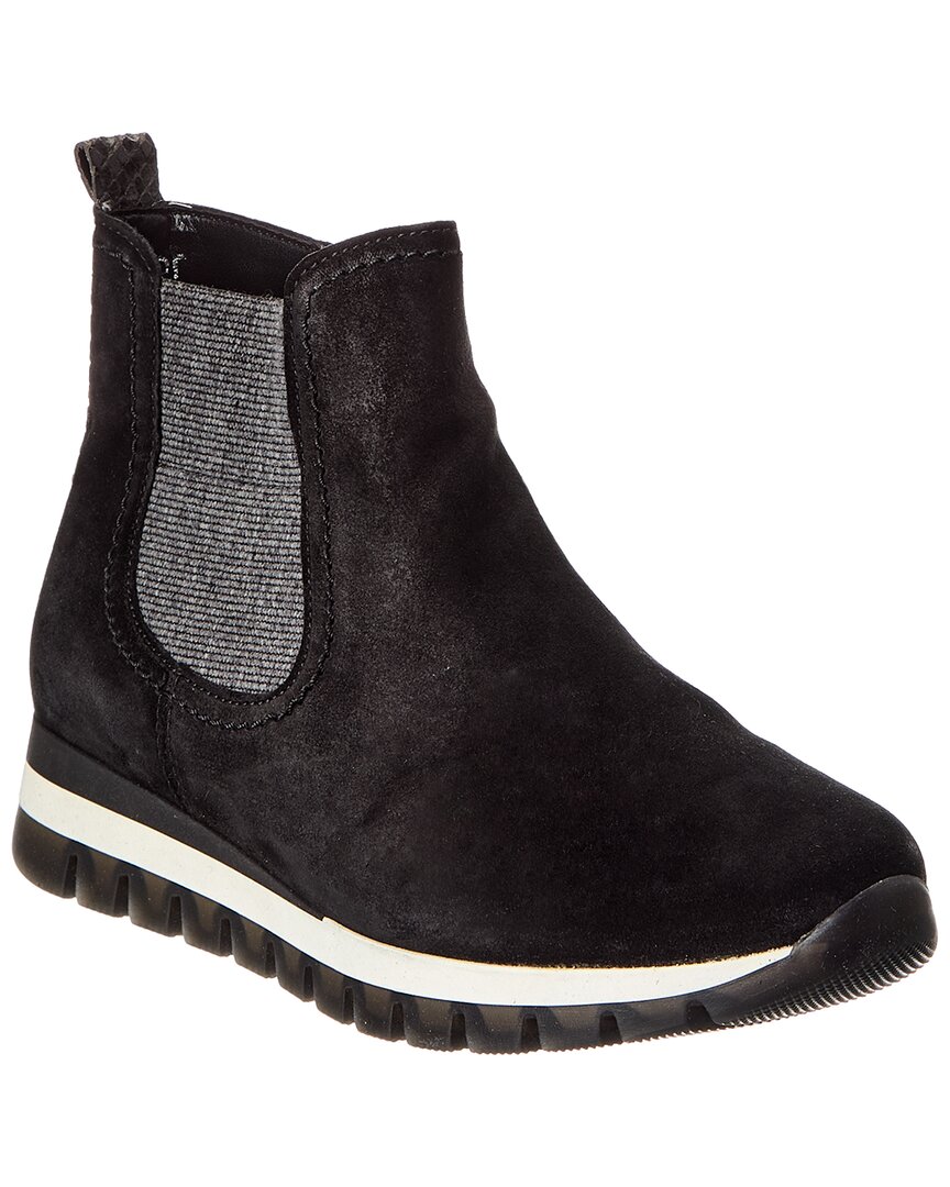 Gabor Suede Chelsea Boot In Black