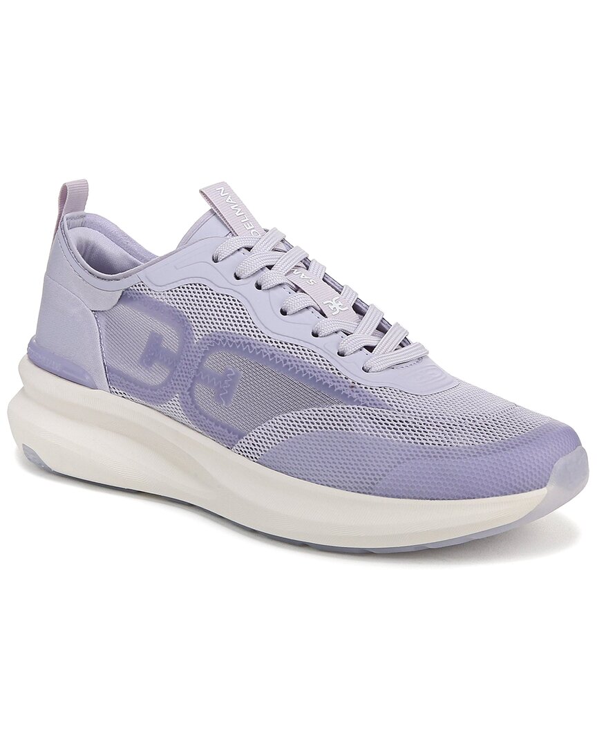 Sam Edelman Sarita Lace Up Performance Sneaker Lavender Fabric In Purple