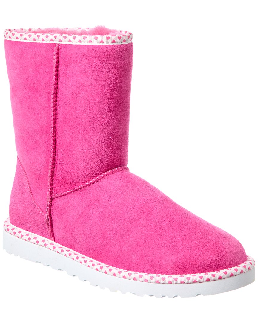 UGG UGG CLASSIC SHORT HEARTS SUEDE BOOT