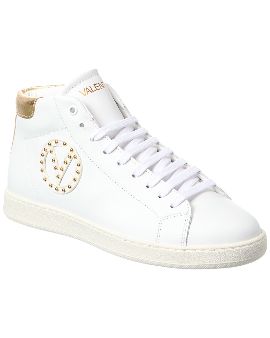 Valentino By Mario Valentino Gaia Leather High-top Sneaker In White