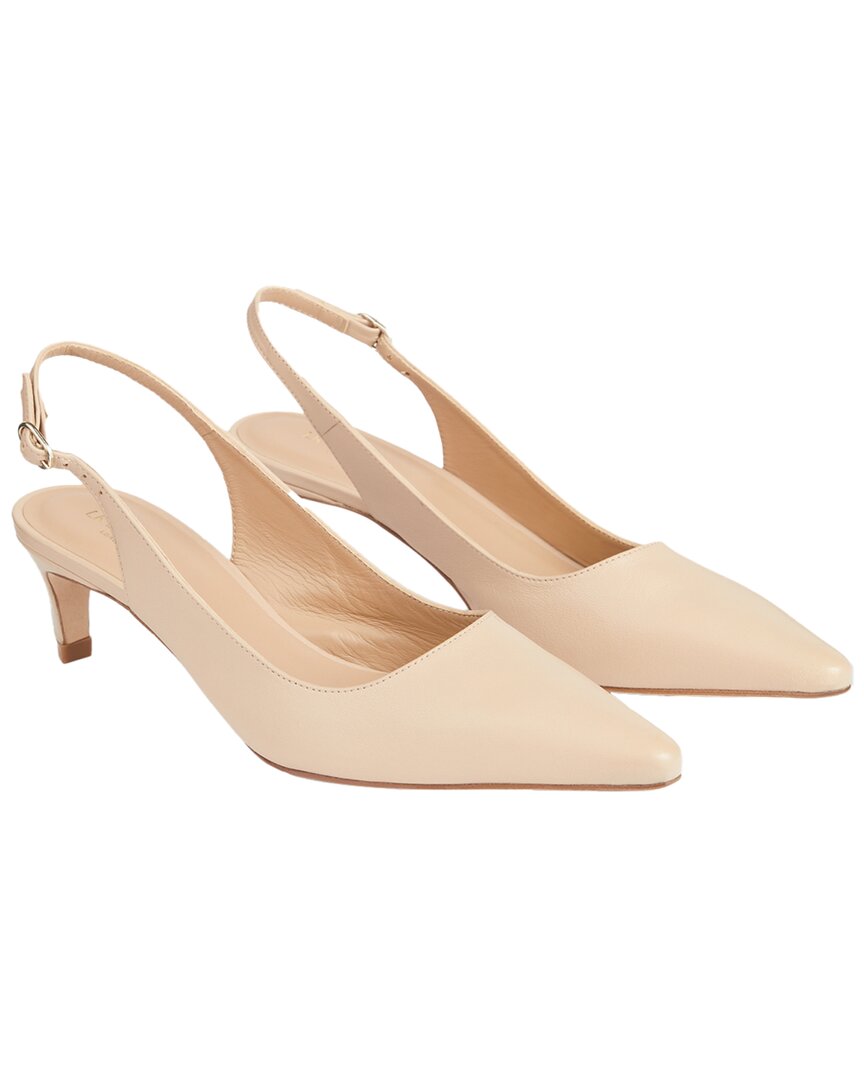 Lk Bennett Alyssa Nappa Leather Open Courts In Brown