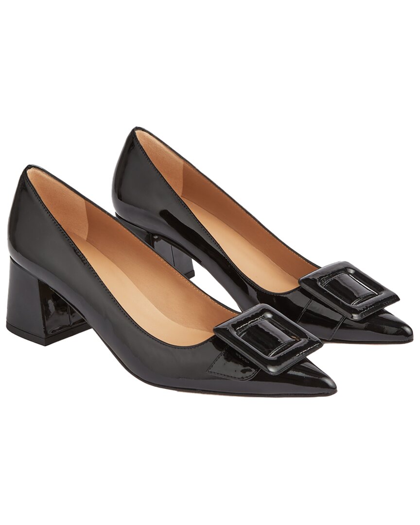 Lk Bennett Womens Bla-black Tia Buckle Patent-leather Courts In Black