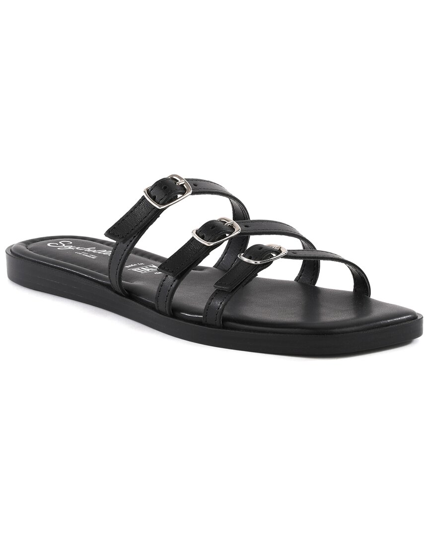 Seychelles Buckle Leather Sandal In Black