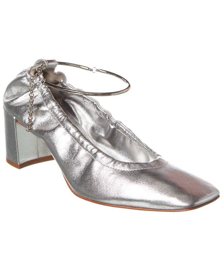SCHUTZ SCHUTZ BETHANY MID BLOCK LEATHER PUMP 