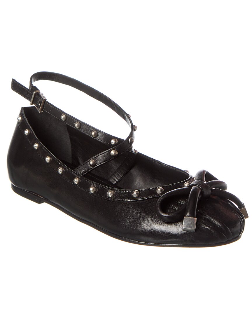 SCHUTZ SCHUTZ LARISSA LEATHER FLAT BALLET 