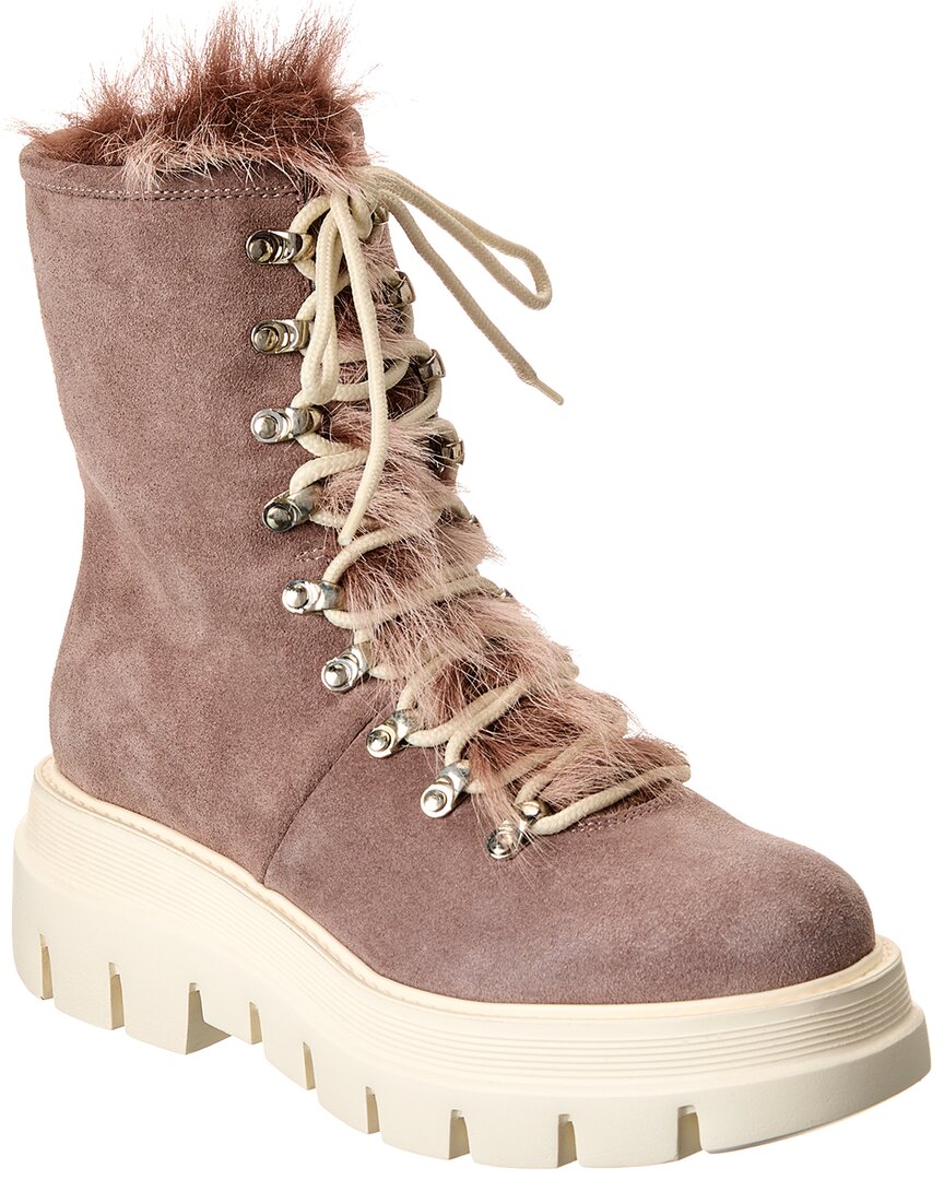 Aquatalia Shailene Weatherproof Suede Boot In Brown