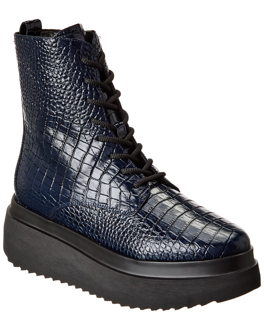 Aquatalia Ornella Weatherproof Suede Boot In Blue