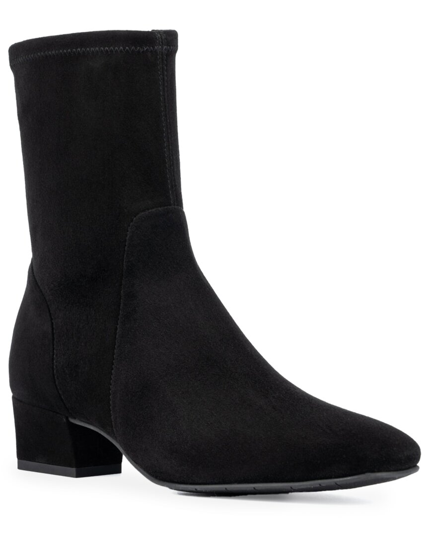 Aquatalia Stassi Stretch Suede Ankle Boots In Black