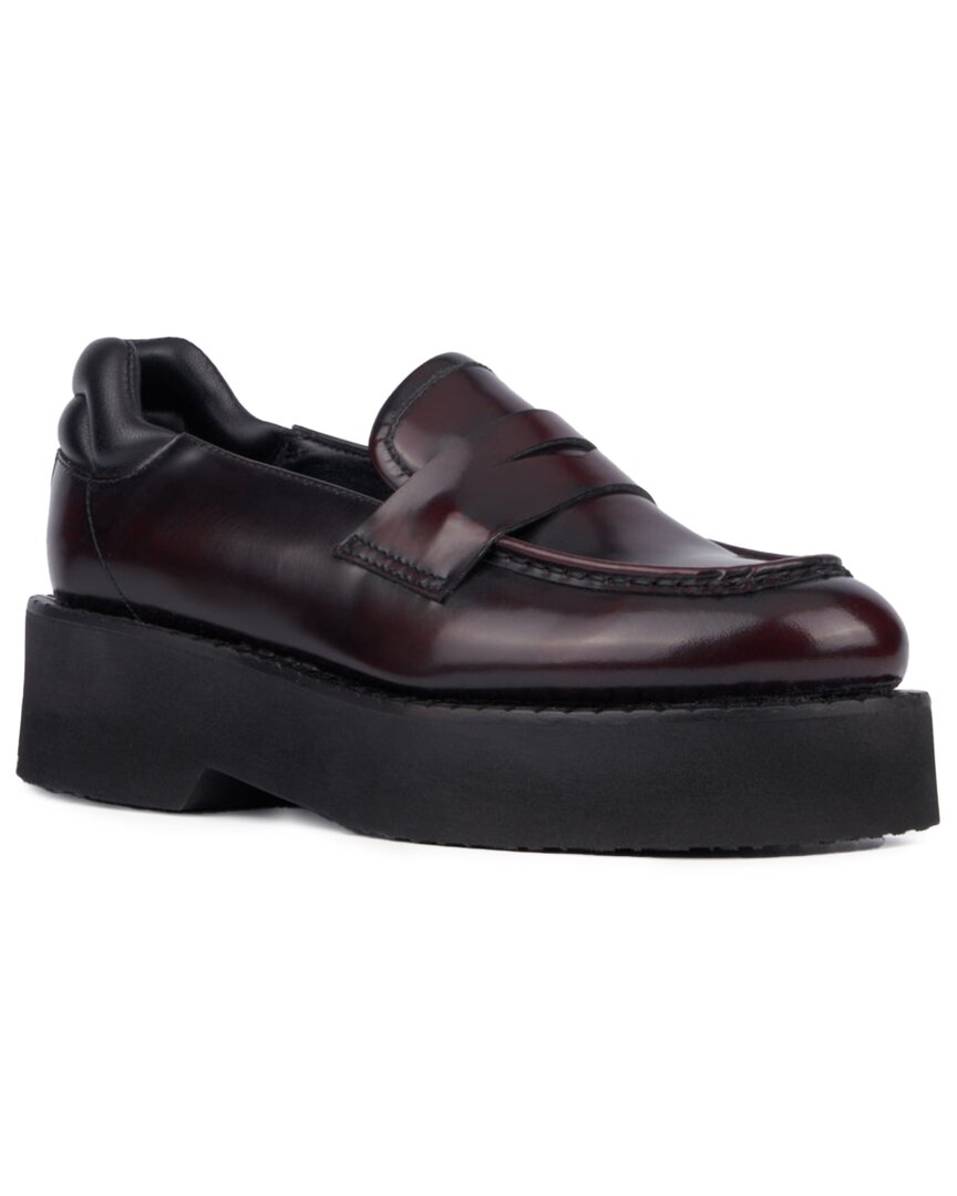 Aquatalia Malvina Weatherproof Leather Loafer In Red