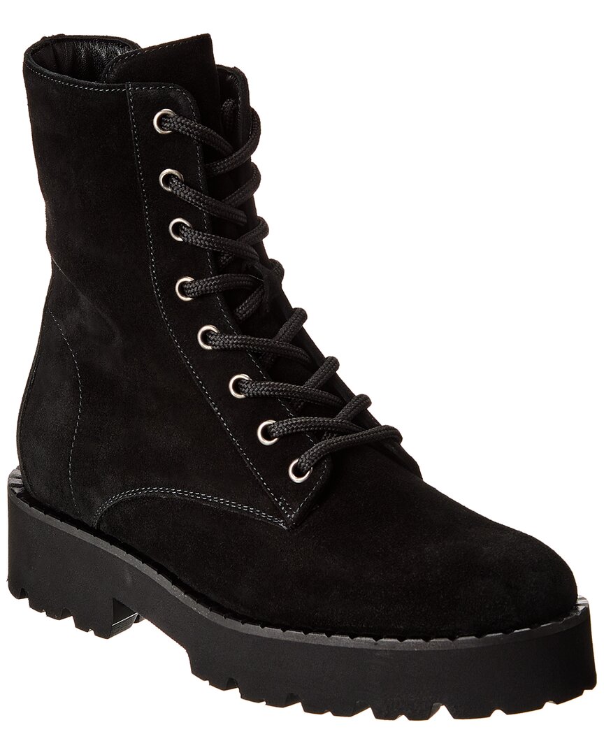 Aquatalia Savina Weatherproof Suede Boot In Black