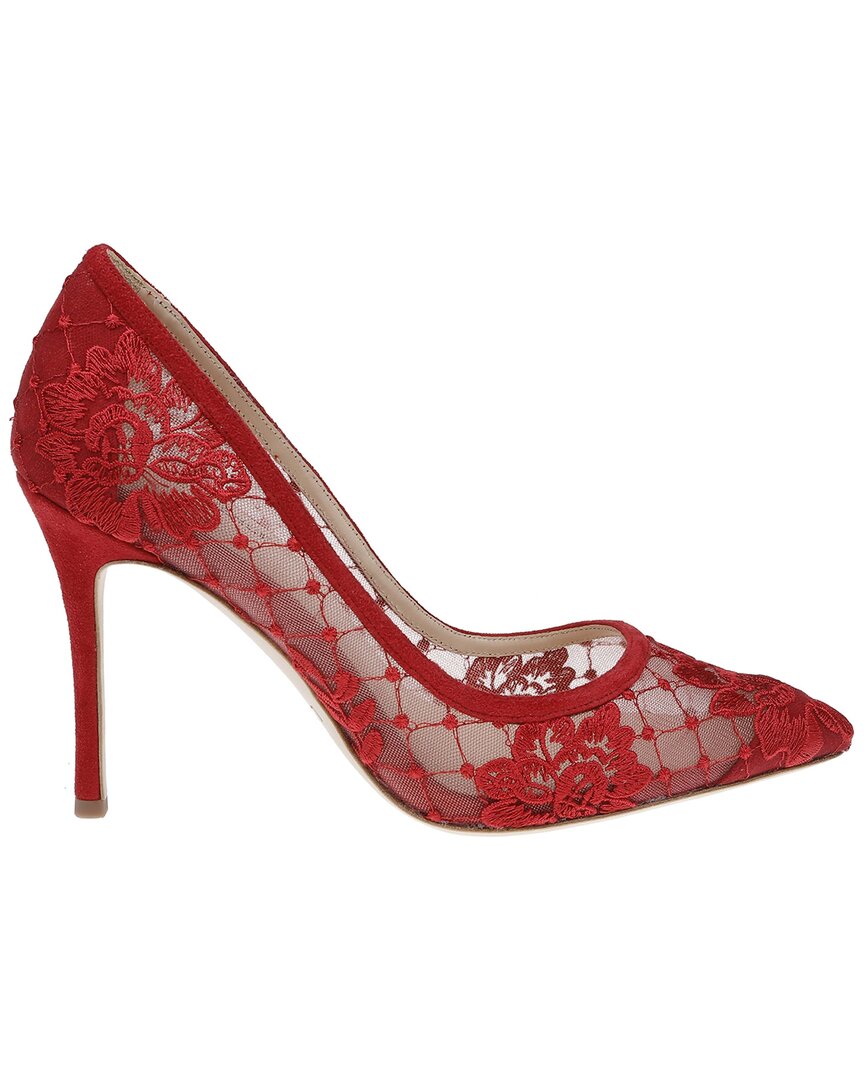 L AGENCE L’AGENCE ANAIS LACE & SUEDE PUMP 