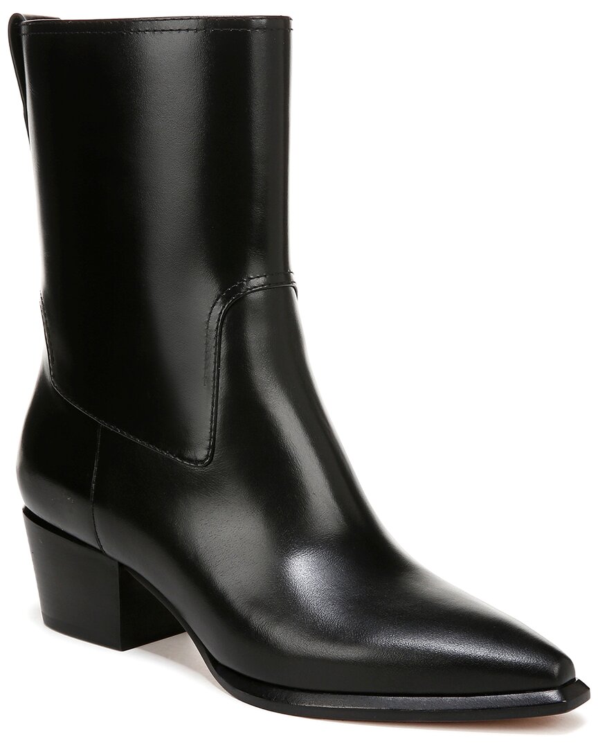 Vince Arlington Western Leather Ankle Boots In Black