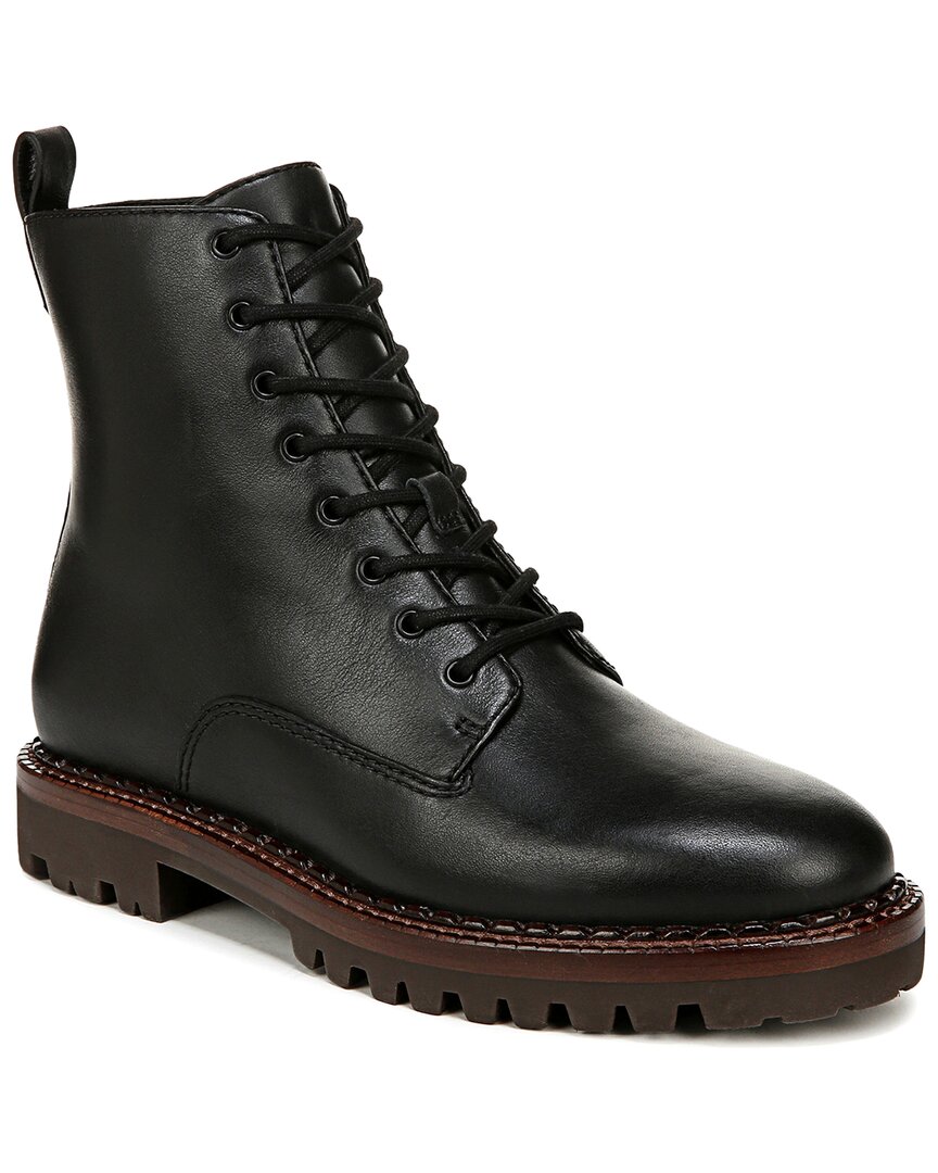 Vince Cabria Leather Lug Boot In Black